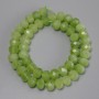 Chrysolite Olivine Beads, Faceted Rondelle, diameter 10x7 mm, 5 mm +/-, length 37 cm +/- on thread