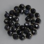 Faceted Agate Beads, 10×9 mm diameter, 3 mm seed beads, 37 cm length on thread