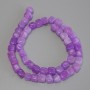 Lavender Amethyst Cube Beads, diameter 7.5×7.5 mm, length about 38 cm on beading thread