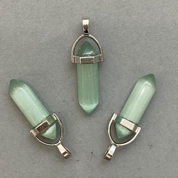 Cat's Eye Pendant Hexagon Crystal Sphere 8x31x41 mm+