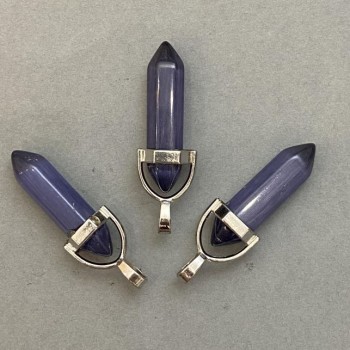 Cat's Eye Pendant, Hexagonal Crystal Ball, 8x31x41 mm+