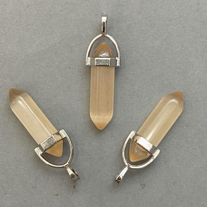 Cat's Eye Pendant Hexagonal Crystal Ball 8×31×41 mm+