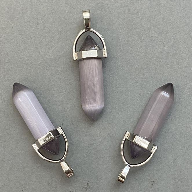 Cat's Eye Pendant Hexagonal Crystal Ball 8x31x41mm+