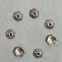 Bead cap findings, silver-colored, 8.5 x 1 mm, hole diameter 2.0 mm, packaging 20 g (~69 pcs)