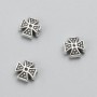 Bead insert, Cross-shaped, diameter 8×8×3mm, finish 20g, 31 pcs ±, metal color 'silver'