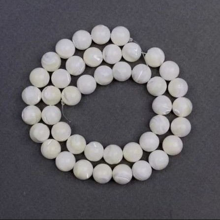 Pearl Beads, Smooth, 10 mm on thread