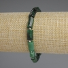 Emerald bracelet with faceted cut, diameter 11x6-7 mm, 3 mm beads, length 18 cm, stretch