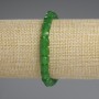 Faceted Chrysoprase Cube Bracelet, 6.5x6.5 mm, length about 18 mm, elastic