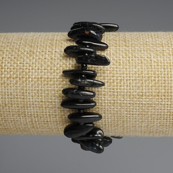 Agate Bracelet 'Chip Needle', diameter 15-28×3-4mm ±, beads 3mm ±, length 18mm ± stretch