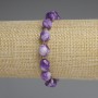Sugilite bracelet with faceted grains, 10×8 mm diameter, 5 mm +/- beads, 3 mm +/-, length 18 mm +/-, stretch