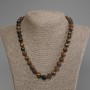 Tiger's Eye Necklace with a Faceted Bead, 10 mm diameter ±, 50 cm length ± with clasp