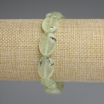 Prenite Oval Bracelet, beads about 18×13 mm, 18 cm length, elastic base
