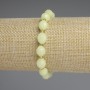 Bracelet with Chrysoprase 'Olivine' - Faceted Beads 10×8 mm ±, Bicones 3 mm ±, Length 18 cm ±, Stretch