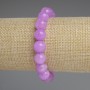 Lavender Amethyst Bracelet, smooth beads, 10 mm diameter ±, 18 mm length ±, stretch
