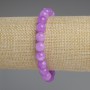 Lavender Amethyst Bracelet, Smooth Bead, 8.5 mm diameter, 18 mm length, stretch