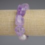 Amethyst faceted bracelet, diameter 18-23x13-15 mm +/-, length 18 mm +/- stretch