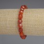Carnelian bracelet with facets, diameter 8x7 mm, length 18 mm, elastic