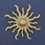 Brooch Yarilo Gold-Tone Matte Enamel Gold Metal 69mm+