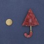 Magnetic Brooch Umbrella Acrylic 63x36 mm – Gold-Tone Metal
