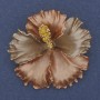 Brooch pendant Petunia Flower with matte enamel, yellow crystals, gold-tone metal 51x51 mm+