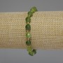Jadeite Bracelet with Faceted Beads, 8×6 mm Diameter, ± 3 mm Seed Beads, 18 cm Stretch