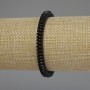 Bracelet in Black Hematite, Rondel, Diameter 6×2.5 mm, 18 cm stretch