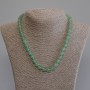 Natural Jade Barrel Bead Necklace, 8×8 mm diameter, 50 cm length