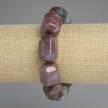 Faceted Agate Bracelet, diameter 20×15 mm, length 18 cm