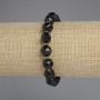 Bracelet made of natural agate with faceted beads, diameter 10×9 mm ±, 3 mm beads ±, length 18 cm ±