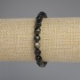 Bracelet made of natural Sun Obsidian, faceted beads, diameter 8x7 mm, length 18 cm