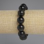 Bracelet with natural Sun Obsidian, smooth beads, 14 mm diameter, length 18 cm +