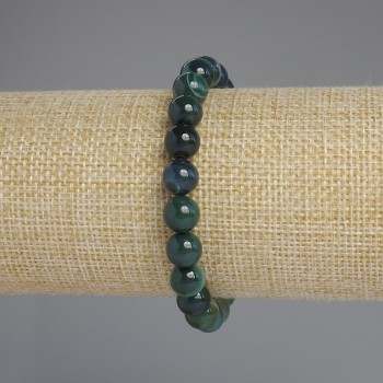 Cat's Eye Bracelet, Smooth Bead, 8 mm Diameter, 18 mm Length, Stretch