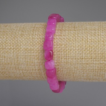 Tourmaline Cube Bracelet, 7 mm diameter ±, 18 mm length ±, stretch