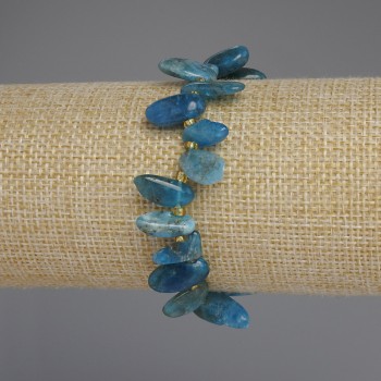 Apatite Bracelet with Faceted Stones and Butterflies