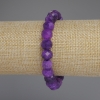 Sugilite Faceted Rondelle Bracelet, diameter 10x8 mm, length 18 mm +/- stretch