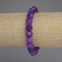 Sugilite Faceted Rondelle Bracelet, diameter 10x8 mm, length 18 mm +/- stretch