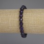 Amethyst Bracelet with Faceted Beads, 8 mm Diameter, ~18 mm Length, Stretch
