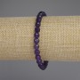 Faceted Amethyst Bead Bracelet, 6mm diameter ±, 18mm length ±, stretch cord