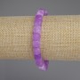 Lavender Amethyst Cube Bracelet, 7 mm diameter, 18 cm length, stretch
