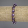 Chevron Amethyst Bracelet with Faceted Beads, bead diameter about 10×8 mm, 5 mm ± beads, 3 mm ±, length 18 mm ± stretch