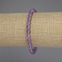 Amethyst Faceted Bead Bracelet, 6 mm diameter, 18 mm length, stretch bracelet