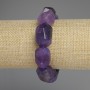 Clearance! Amethyst Faceted Rondelle Bracelet, 19–22×14–17 mm, length 18 mm, stretch