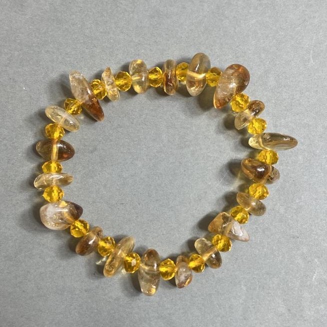 Bracelet with Citrine and Czech Glass