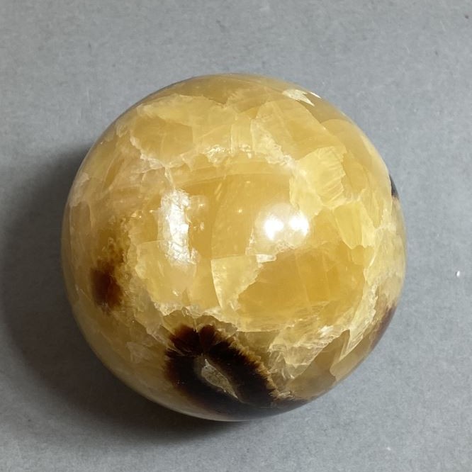 Septarian natural stone sphere