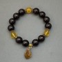 Garnet Bead Bracelet, 12 mm diameter ±, Citrine Bead 10 mm ±, length 18 cm ±, stretch