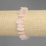 Pink Quartz Bracelet - Faceted Bead Butterfly, diameter 12-18×5-7 mm ±, 3 mm beads ±, length 18 cm ±, elastic
