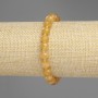 Citrine Faceted Rondelle Bracelet, diameter 8x5 mm, 5 mm +/- beads, 3 mm +/- seed beads, length 18 cm +/- stretch