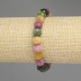 Faceted tourmaline rondelle bracelet, diameter 10x8 mm, length 18 cm ± stretch