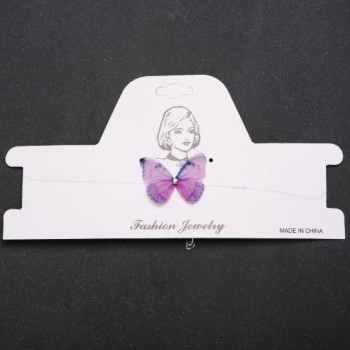 Discount! Lavender Butterfly Choker on Invisible Thread (Organza), diameter 33x27 mm, length 32-38 cm