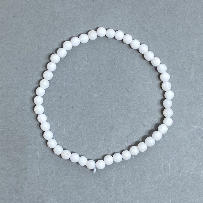 Agate Bead Bracelet, 4 mm diameter ±, 18 mm length ±, stretch